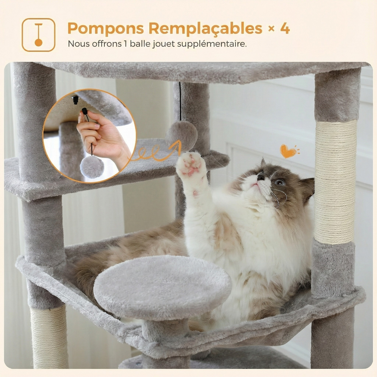 Arbre à chat - bicolore